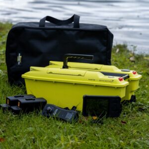 Barco Cebador RidgeMonkey Hunter 750 HI-VIZ Echo Bait Boat